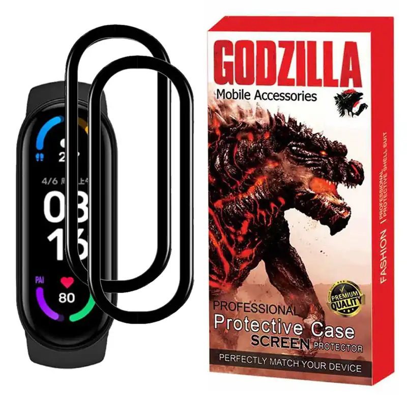 محافظ صفحه نمایش گودزیلا مدل G-PMMA مناسب برای مچ بند هوشمند شیائومی Mi Band 6 بسته 2 عددی
