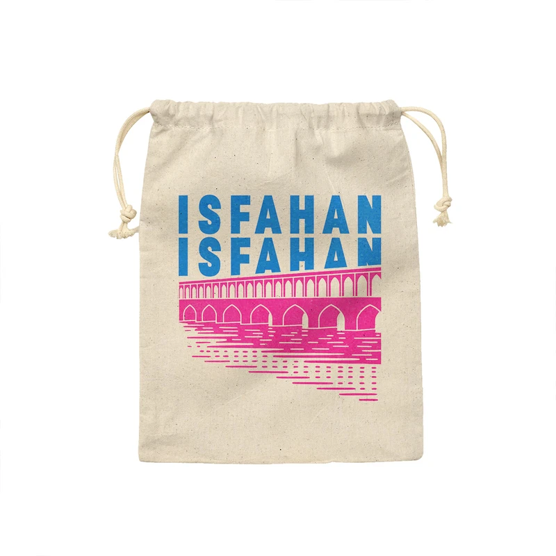 کیسه نان و سبزی ترمه طراحان ایده مدل نماد سی و سه پل اصفهان کد map0052 - S سایز 19x19 سانتی متر