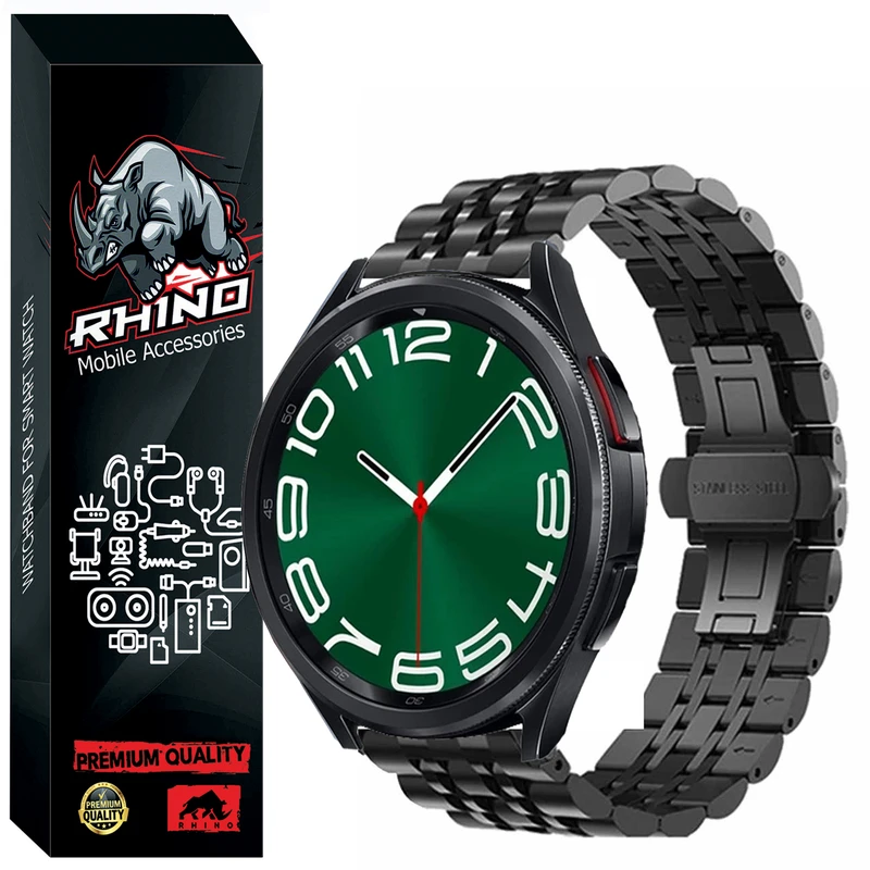 بند راینو مدل 7Bead مناسب برای ساعت هوشمند سامسونگ Galaxy Watch 4/5/6 سایز 40/42/43/44/46/47 میلی متری