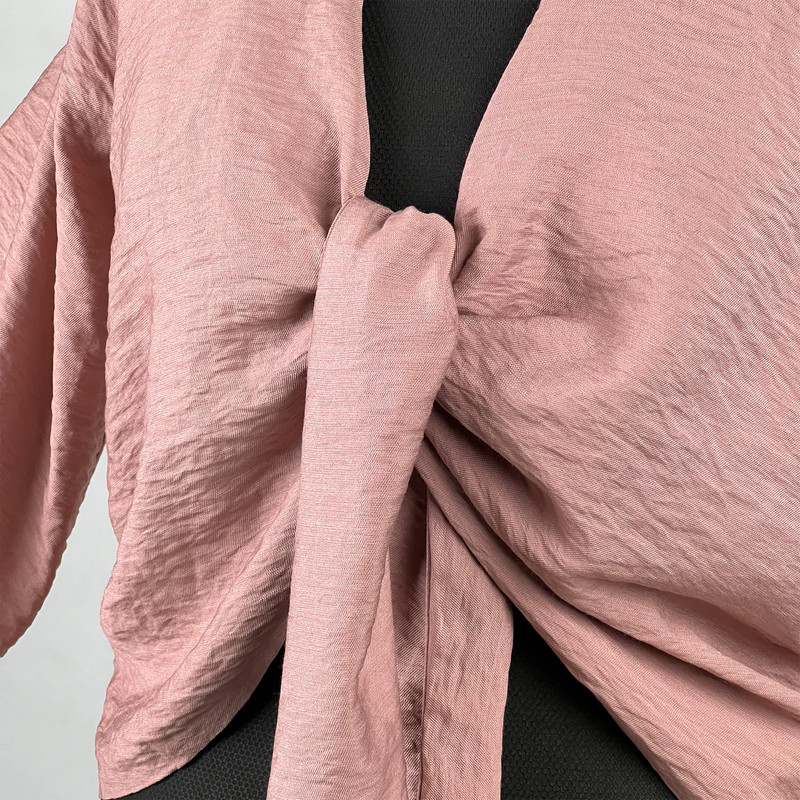 شومیز زنانه مدل گره ای کد AK1015 رنگ کالباسی