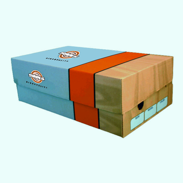 جعبه بسته بندی مدل کفش مردانه طرح MDF کد M2 بسته 10 عددی