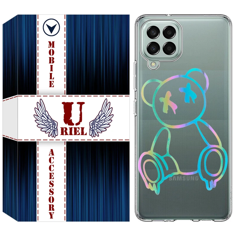 کاور یوریل مدل Clear کد 44 طرح خرس رنگی مناسب برای گوشی موبایل سامسونگ Galaxy M33