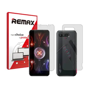 Remax Resistant model transparent screen protector suitable for Asus ROG Phone 5 Pro mobile phone along with the back protector
