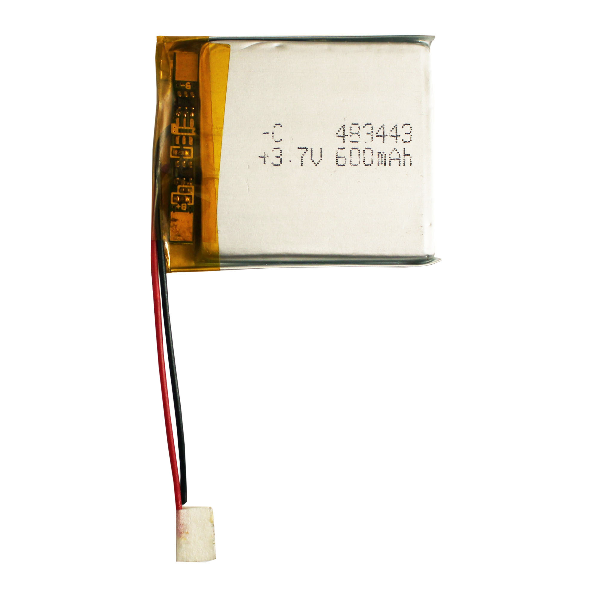 باتری لیتیوم پلیمر مدل483443ظرفیت600میلی آمپر ساعت