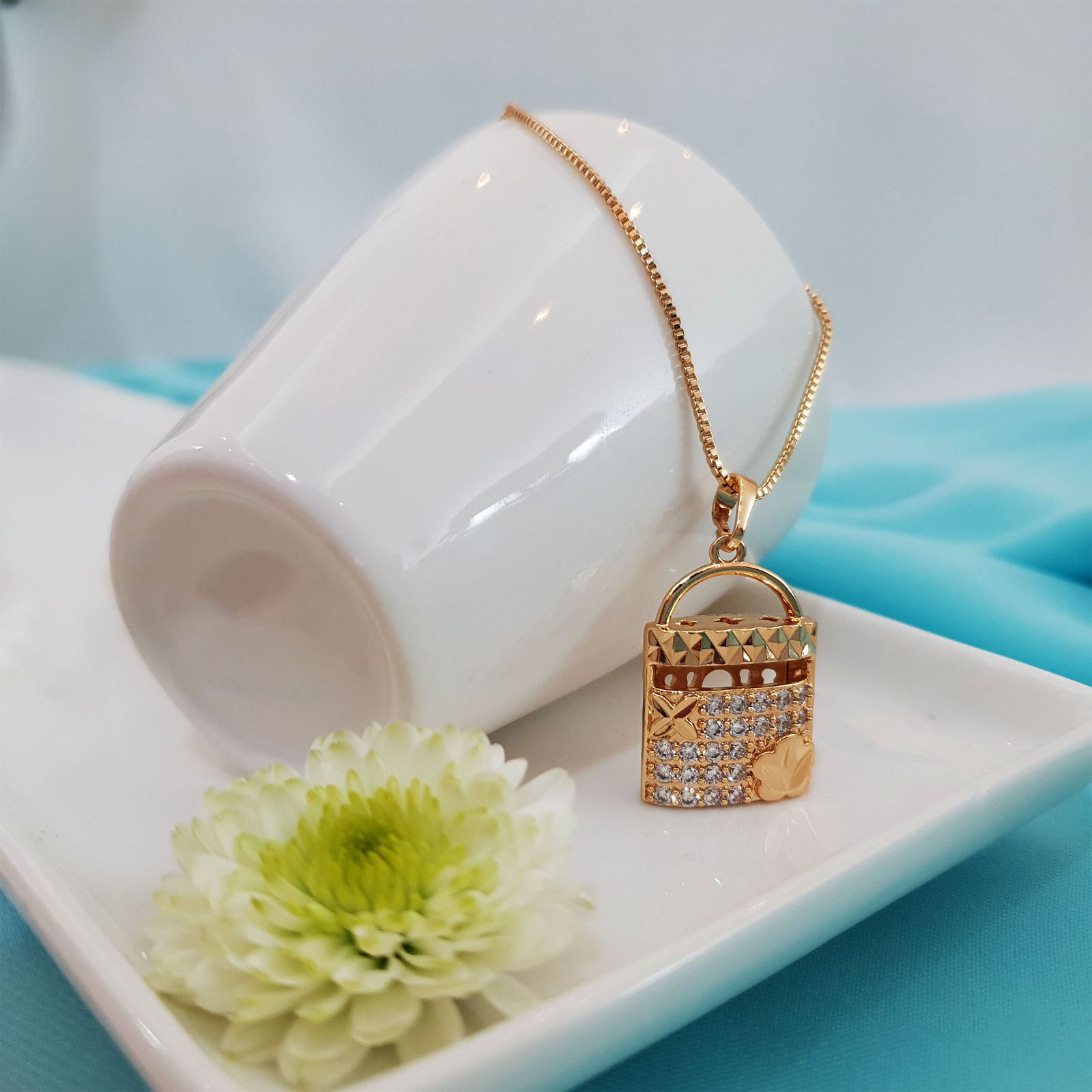 گردنبند زنانه ژوپینگ مدل قفل کد AAB8 -  - 2
