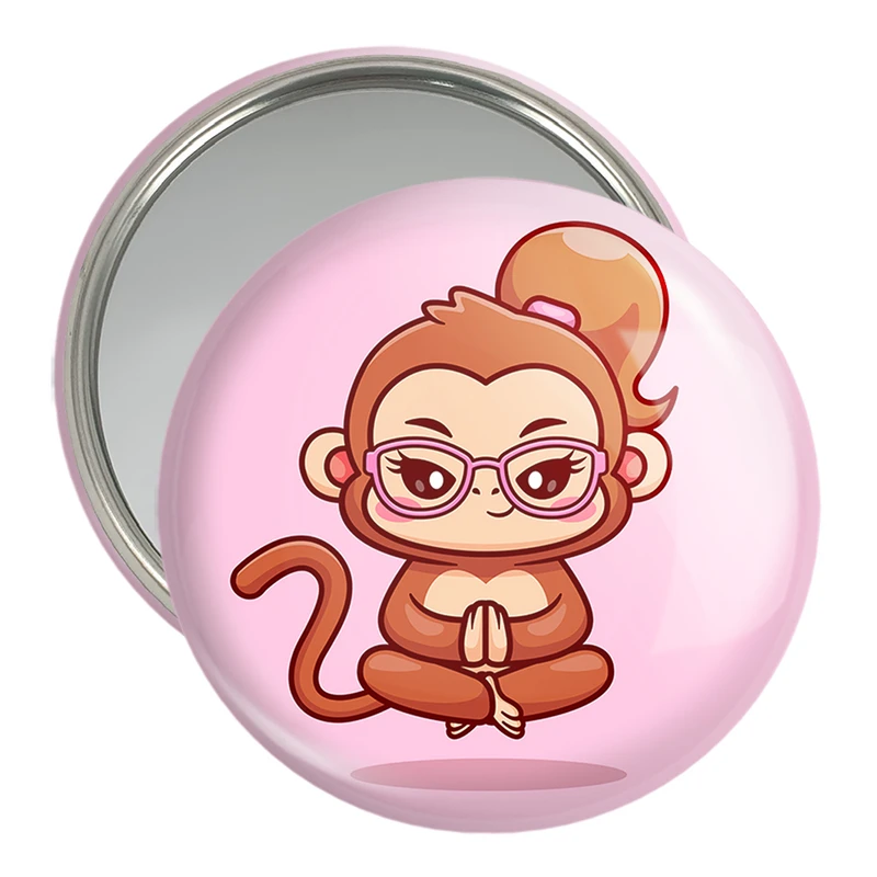 آینه جیبی خندالو مدل حیوانات بامزه میمون کد 29446