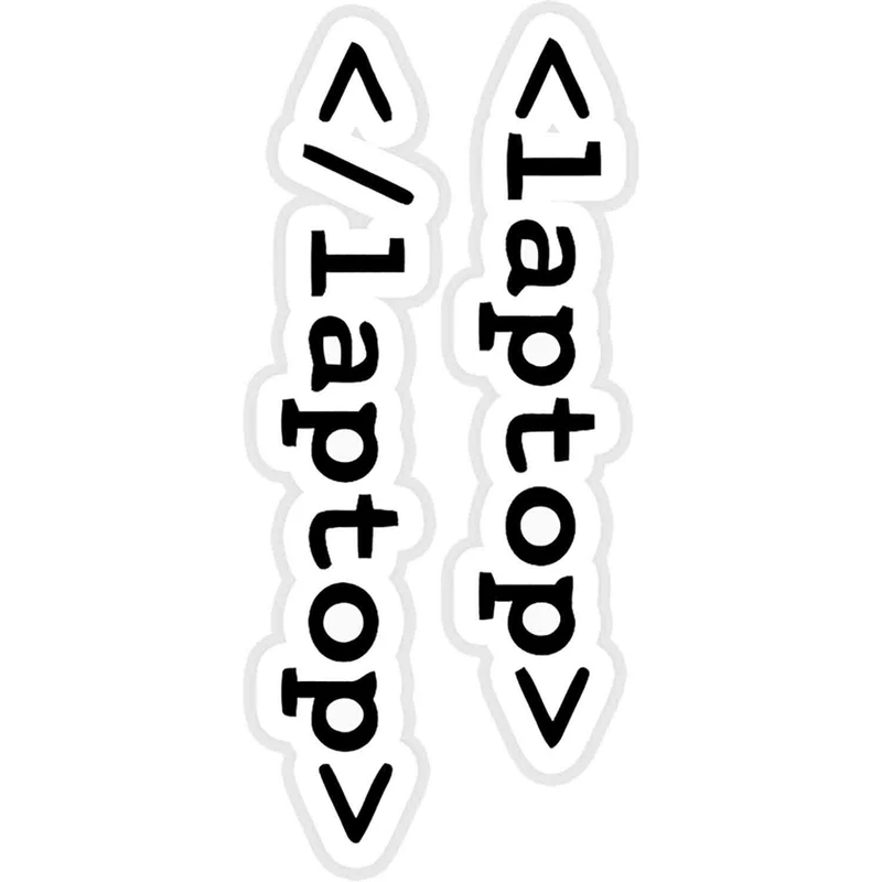 استیکر لپ تاپ طرح laptop  کد ST1097