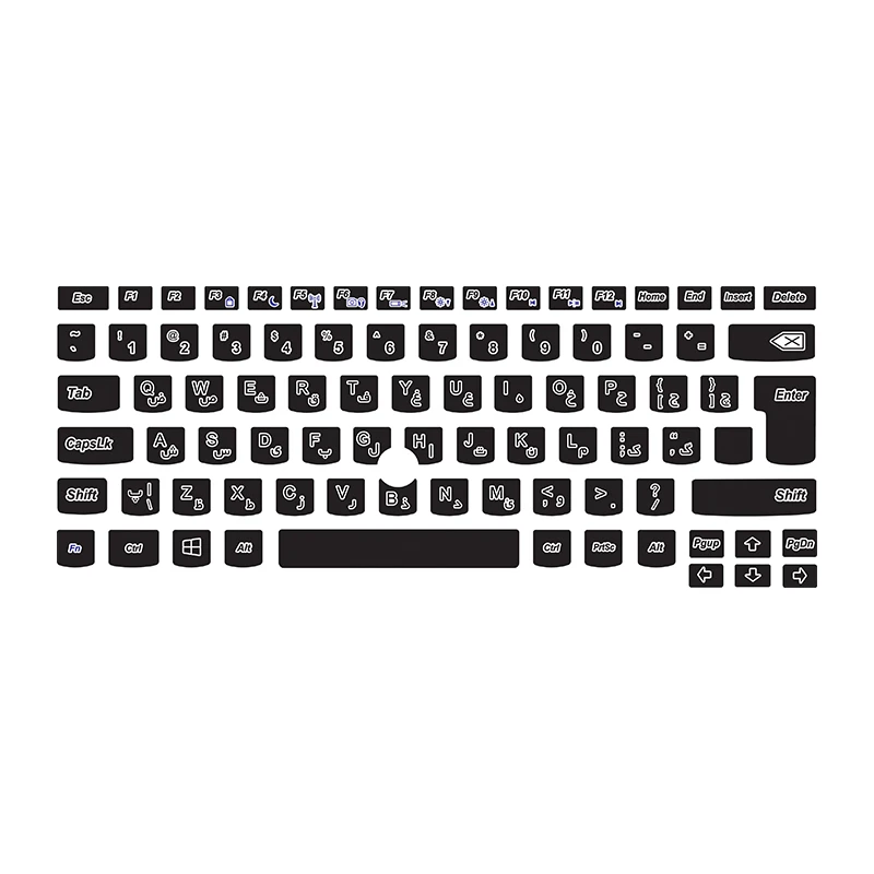 برچسب حروف فارسی کیبورد توییجین و موییجین مدل black 01 مناسب برای لپ تاپ لنوو ThinkPad x230i