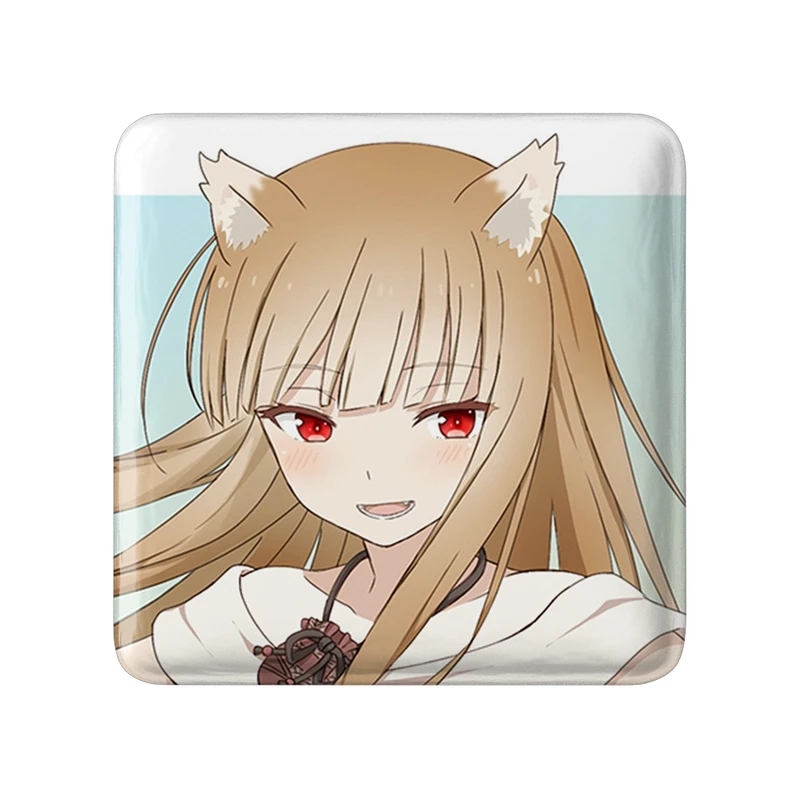 مگنت خندالو طرح هولو انیمه ادویه و گرگ مدل مربعی کد 36096