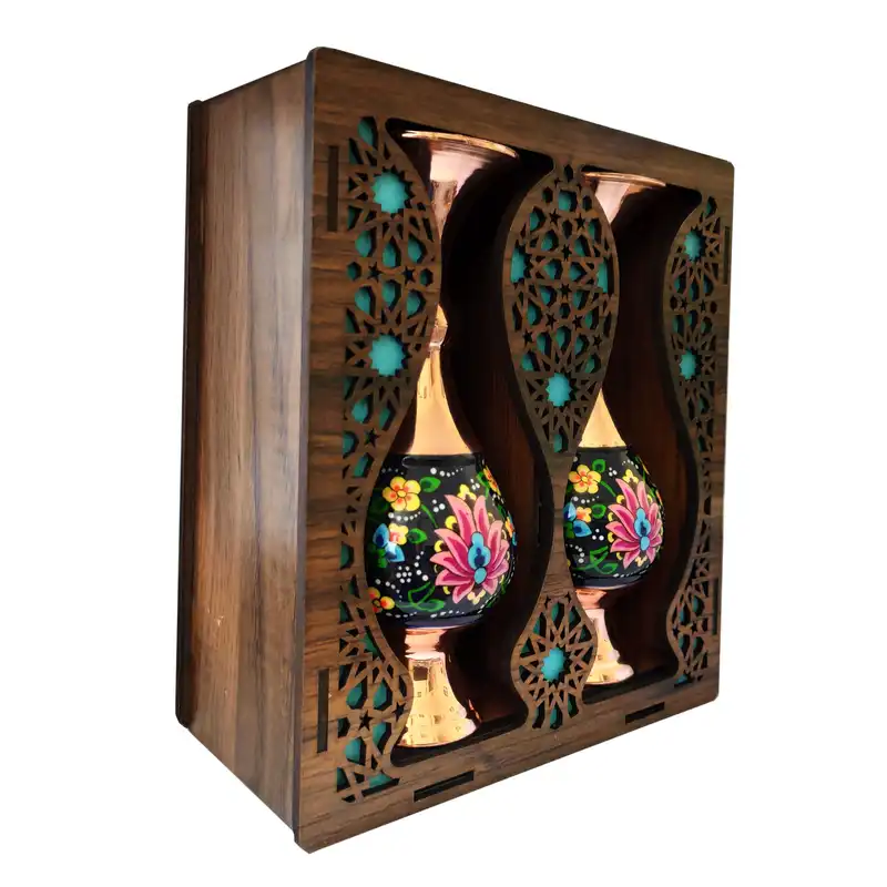 گلدان مسی مدل پرداز کد 16-bybox مجموعه 2 عددی