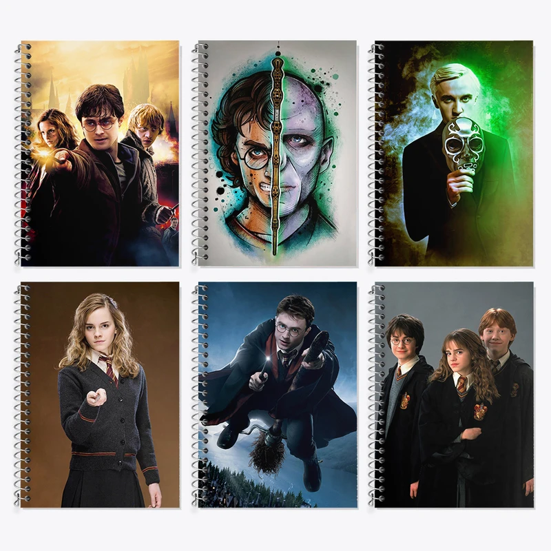 دفتر زبان 50 برگ خندالو مدل دو خط طرح هری پاتر (Harry Potter) کد 273 مجموعه 6 عددی