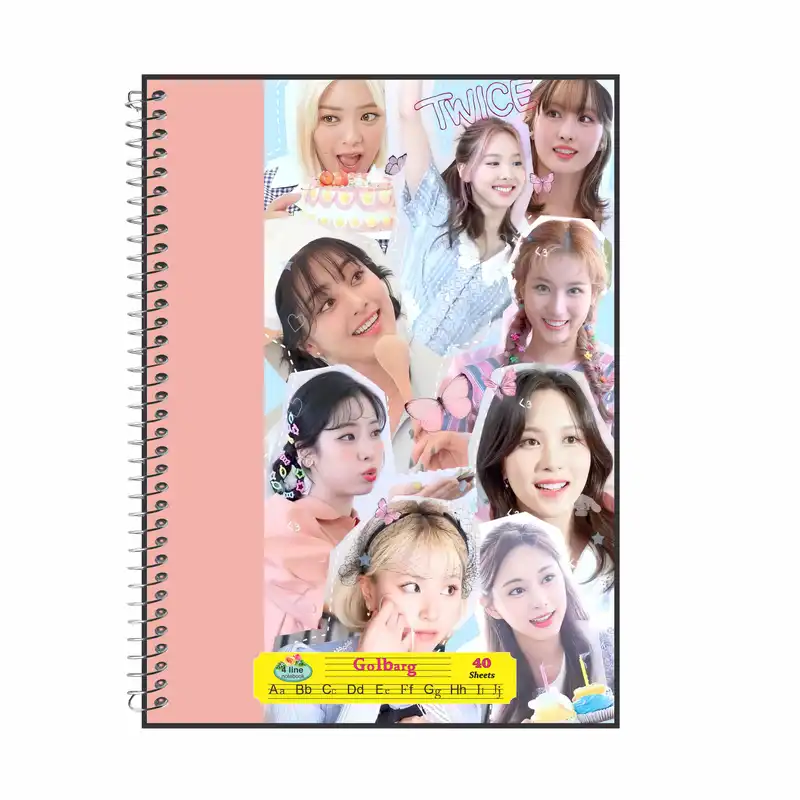 دفتر زبان 40 برگ گلبرگ طرح تووایس کد 4530