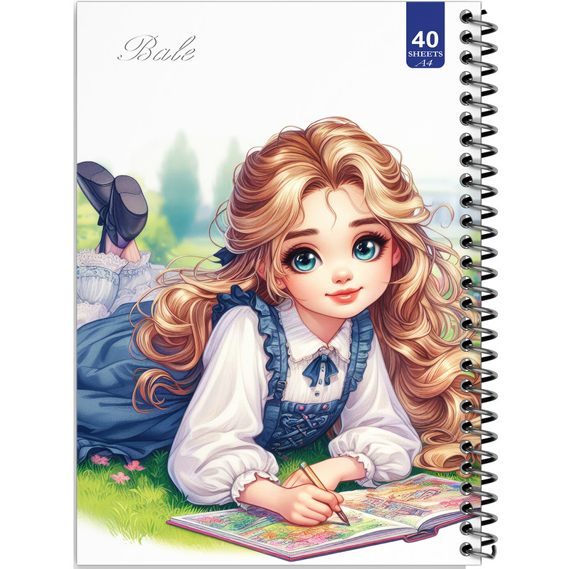 دفتر نقاشی 40 برگ انتشارات بله طرح دخترانه کد A4-K140
