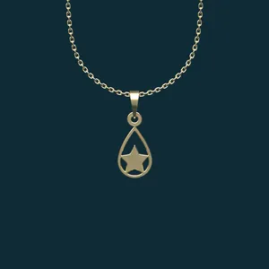 گردنبند طلا 18 عیار زنانه مدوپد مدل ستاره کد AA2-1-1059