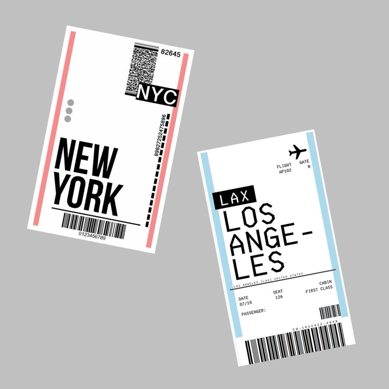 استیکر هفال مدل تیکت مجموعه 2 عددی