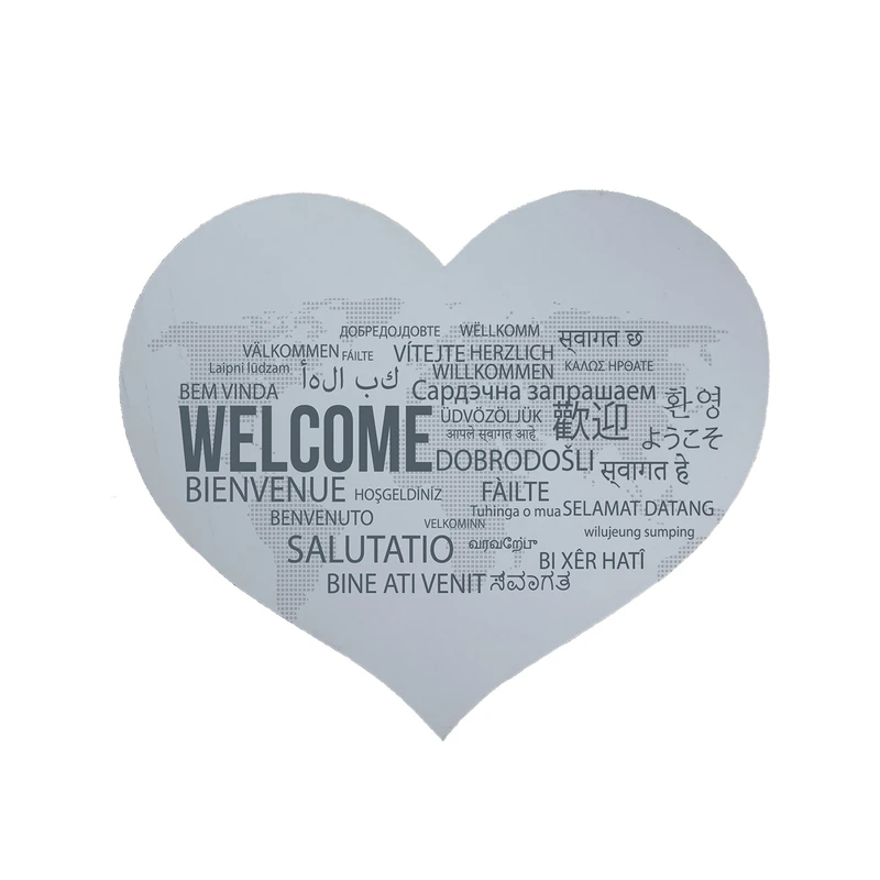 پادری مدل قلب طرح Welcome کد 8257 سایز 90 × 90 سانتی متر