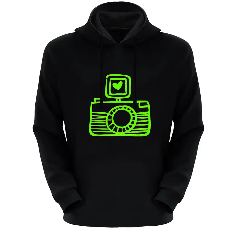 هودی زنانه مدل دوربین E1145 رنگ مشکی