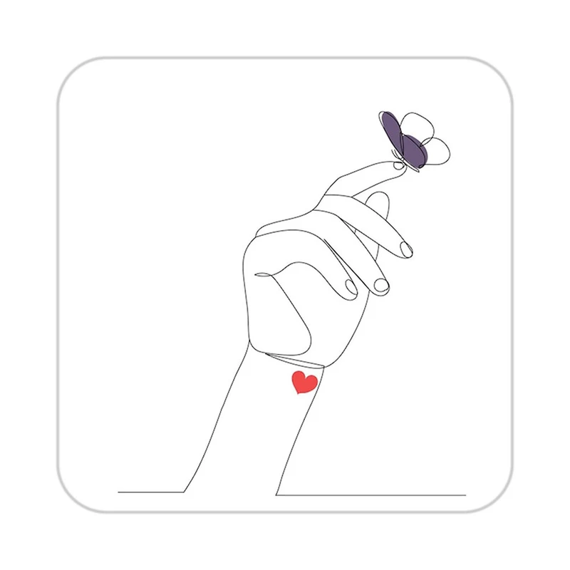 زیر لیوانی کاکتی طرح عاشقانه مدل mp38277