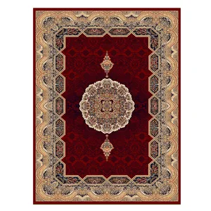 فرش ماشینی مدل هالیدی کد A009R زمینه لاکی