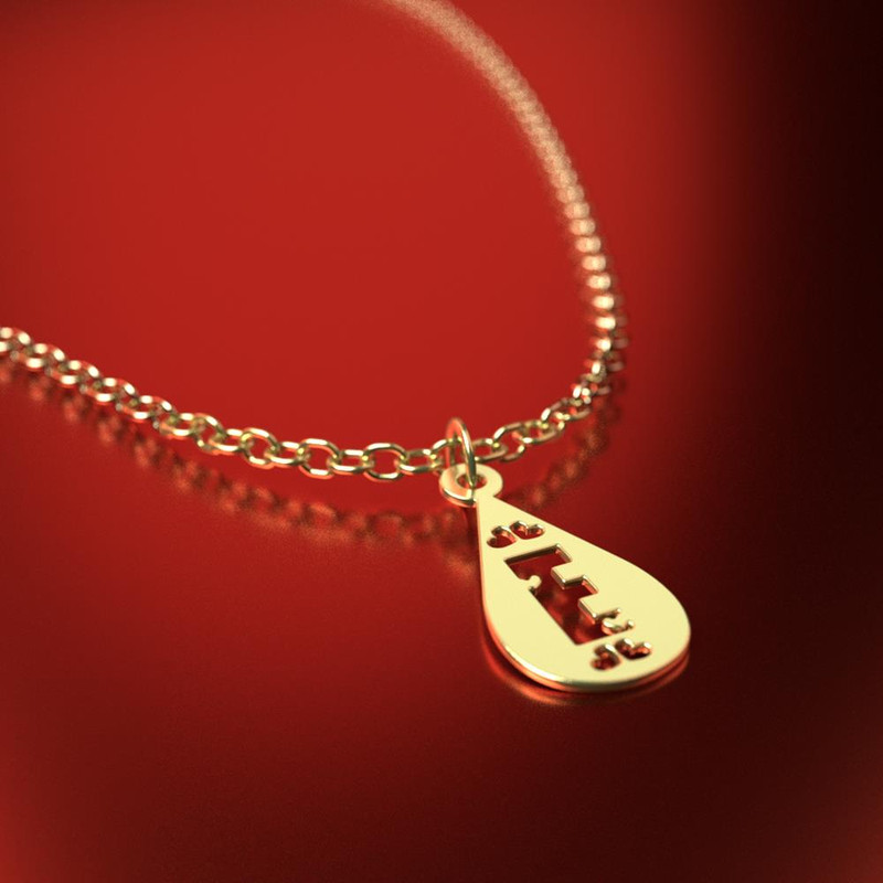 آویز ساعت طلا 18 عیار زنانه مدوپد مدل E حرف کد CA14800