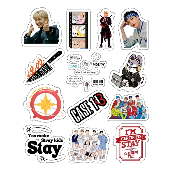 استیکر لپ تاپ توییجین و موییجین طرح Stray kids کد 08 مجموعه 13 عددی