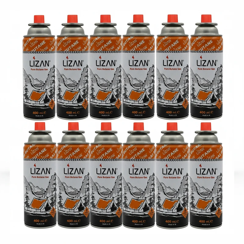 کپسول گاز سفری 220 گرمی لیزن مدل کمپینگ بسته 12 عددی