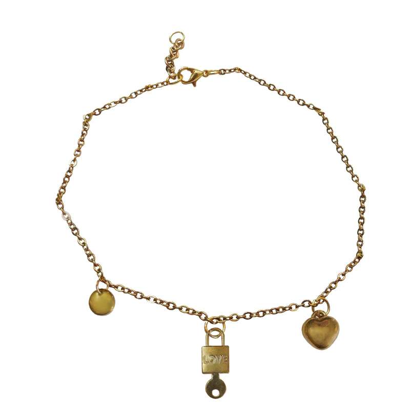 پابند زنانه طرح قفل و کلید کد FCK 01 پابند زنانه طرح قفل و کلید کد FCK 01