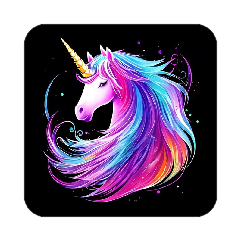 زیر لیوانی کاکتی طرح اسب تک شاخ و یونیکورن مدل mp31520