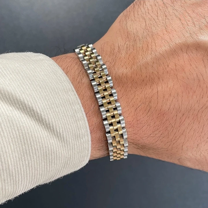 عکس شماره 6 : دستبند مردانه مدل استیل