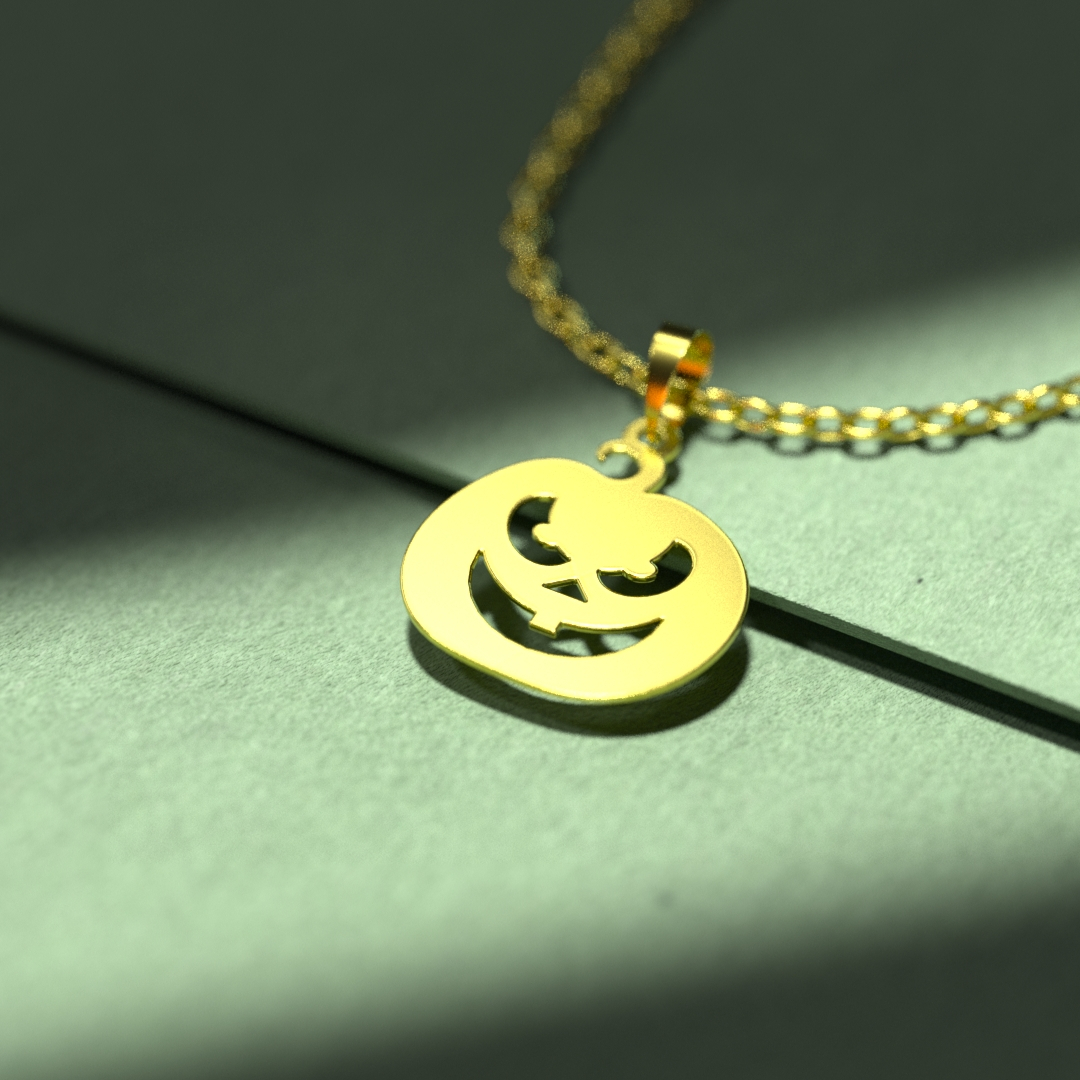 گردنبند طلا 18 عیار زنانه مدوپد مدل هالووین کد G3-1-1257