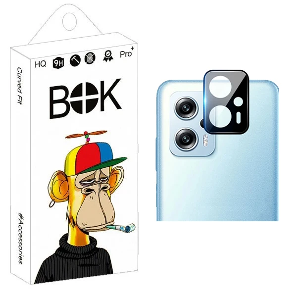 محافظ لنز دوربین بوک مدل 3D-9H مناسب برای گوشی موبایل شیائومی Poco X4 GT