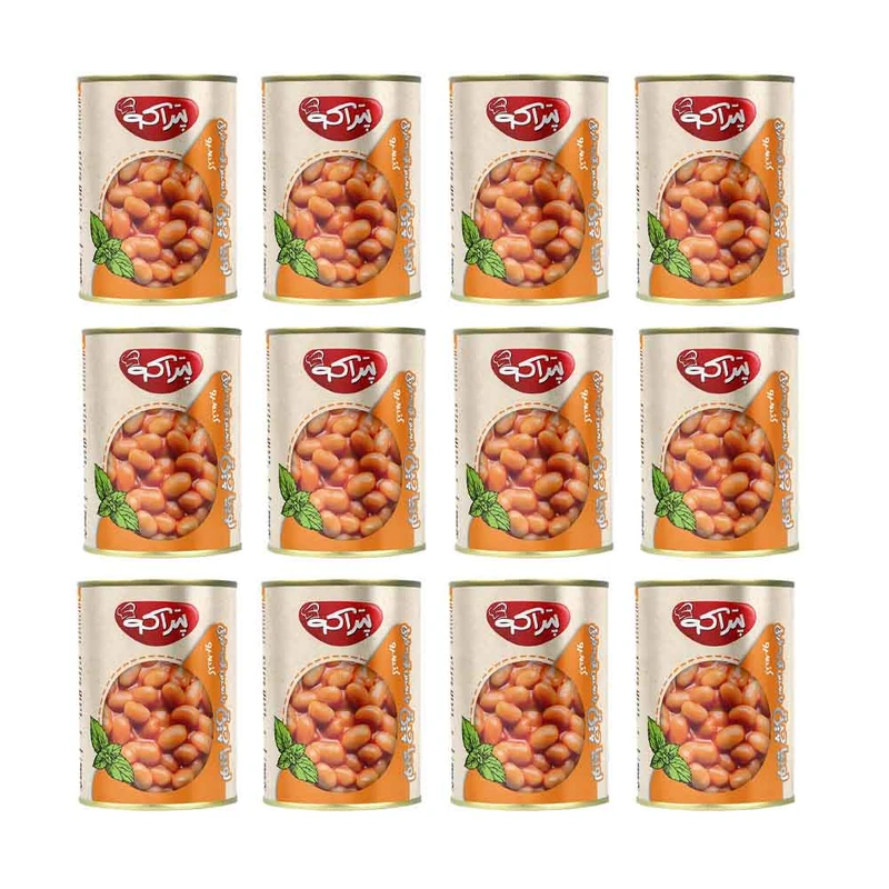 کنسرو لوبیا چیتی پتراکو - 400گرم - بسته 12 عددی
