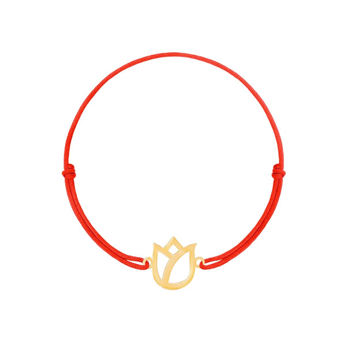 دستبند طلا 18 عیار زنانه پرسته مدل گل لاله -  - 1
