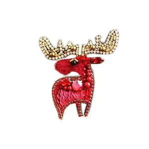 گل سینه زنانه مدل گوزن کریسمس 5074