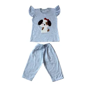 ست تی شرت و شلوارک دخترانه مدل پاپی B-01