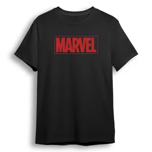 تی شرت آستین کوتاه مردانه مدل Marvel کد M49 رنگ مشکی