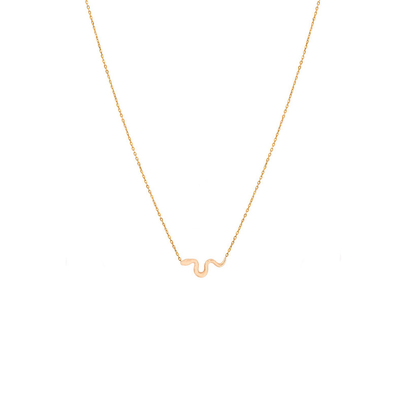 گردنبند طلا 18 عیار زنانه الی گالری مدل  مار ساده