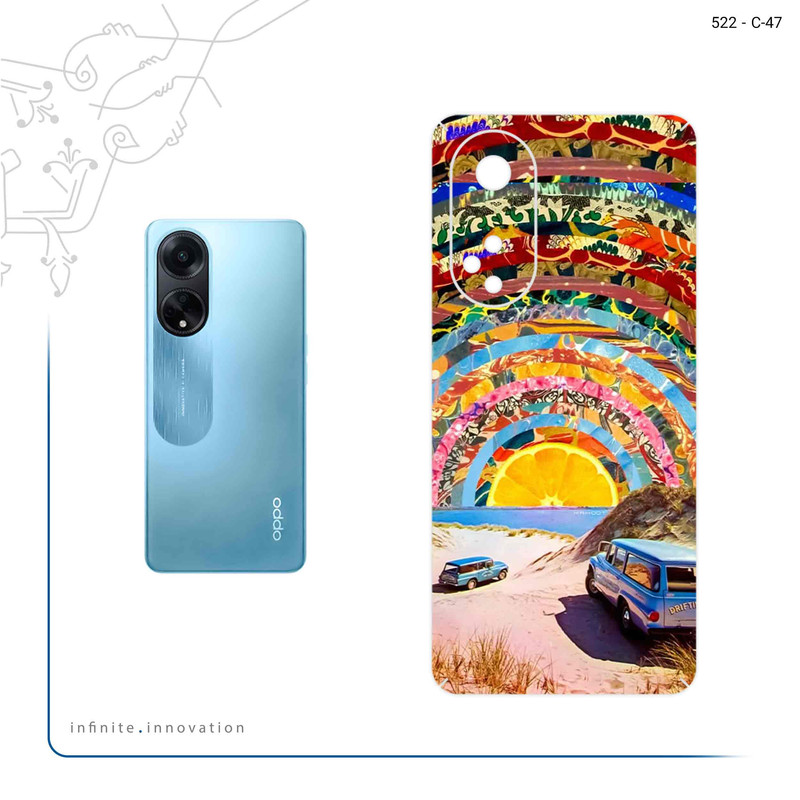 برچسب پوششی ماهوت مدل Collage of Orange Sky مناسب برای گوشی موبایل اپو A98