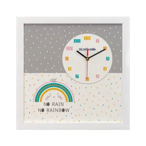 ساعت دیواری کودک مامز کیوتی مدل Rain bow S-80