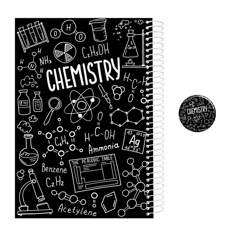 دفتر مشق 200 برگ سیمی مدل شیمی کد3 Chemistry به‌همراه پیکسل مجموعه 2 عددی