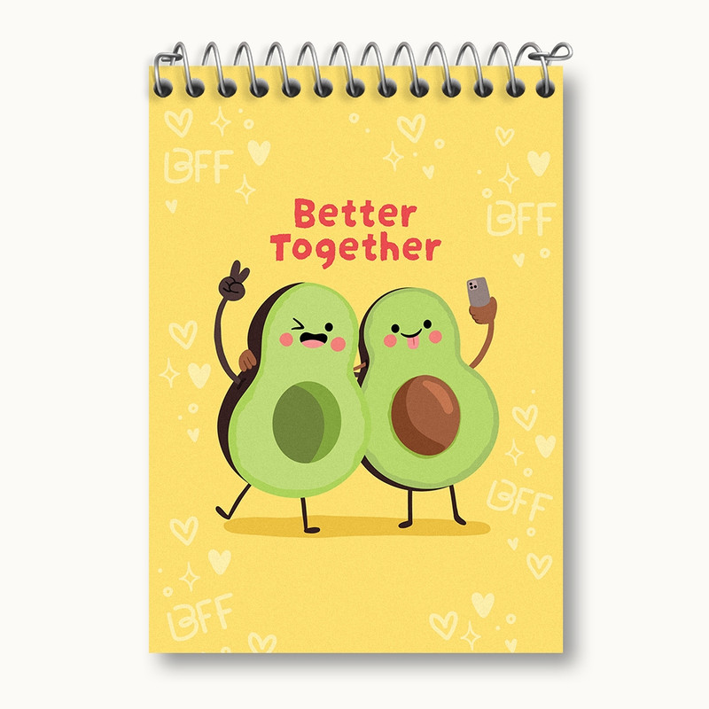 دفتر یادداشت 50 برگ خندالو مدل Better Together کد N226