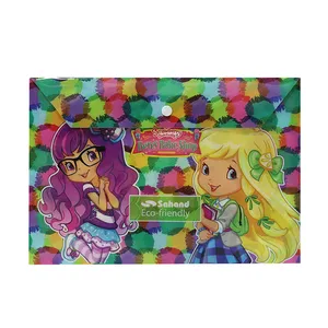 پوشه دکمه دار سهند طرح دختر توت فرنگی کد 0371P29