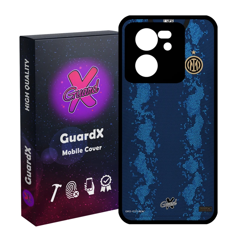 کاور گارد ایکس طرح Inter Milan مدل Glass10400 مناسب برای گوشی موبایل شیائومی 13T/13T Pro/Redmi K60 Ultra
