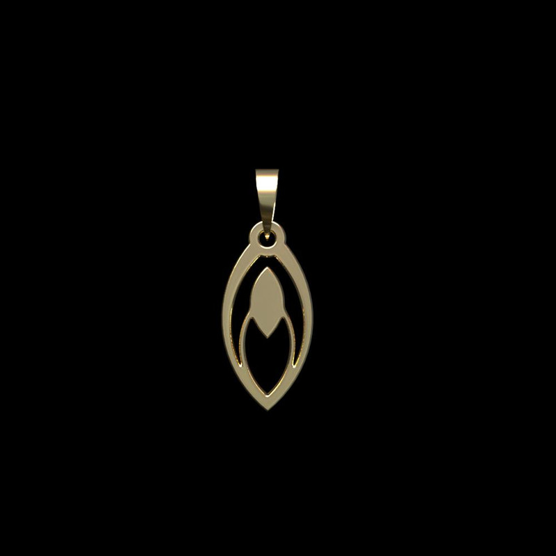 آویز گردنبند طلا 18 عیار زنانه مدوپد مدل هندسی کد PA1-13531