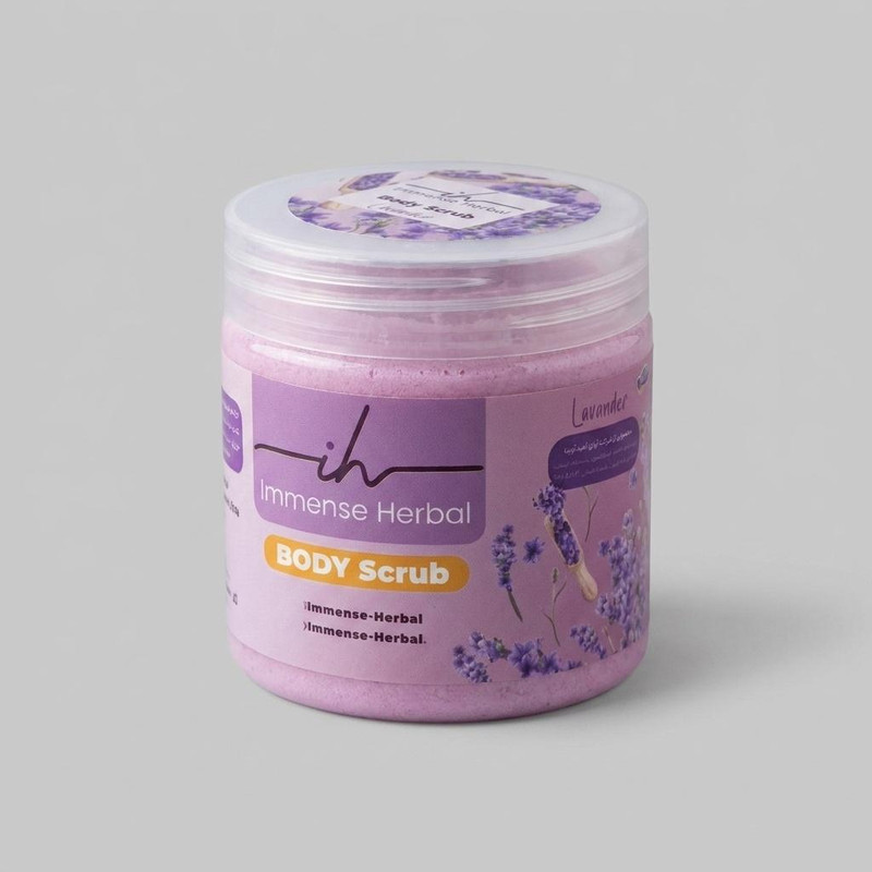 اسکراب لایه بردار پوست ایمنس هربال مدل Lavender وزن 320 گرم