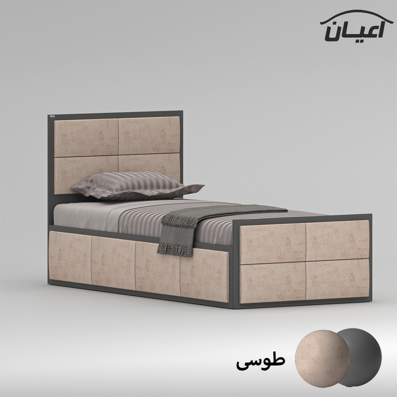 تخت خواب یک نفره اعیان مدل FH842 سایز 90x200 سانتی متر