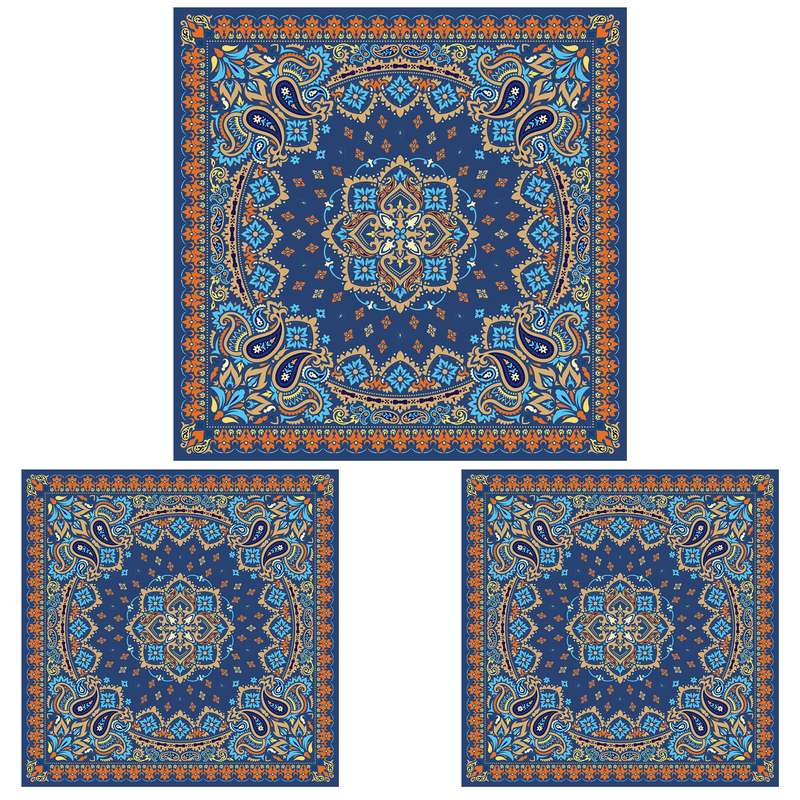 ست رومیزی سه تکه طرح ترمه کد 9962
