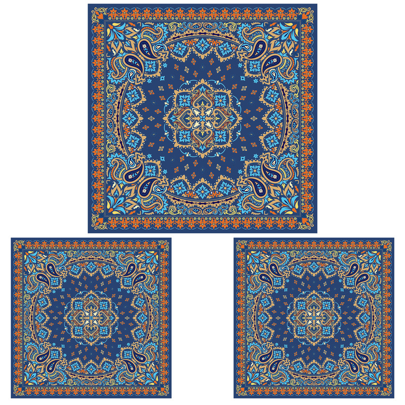 ست رومیزی سه تکه طرح ترمه کد 9962
