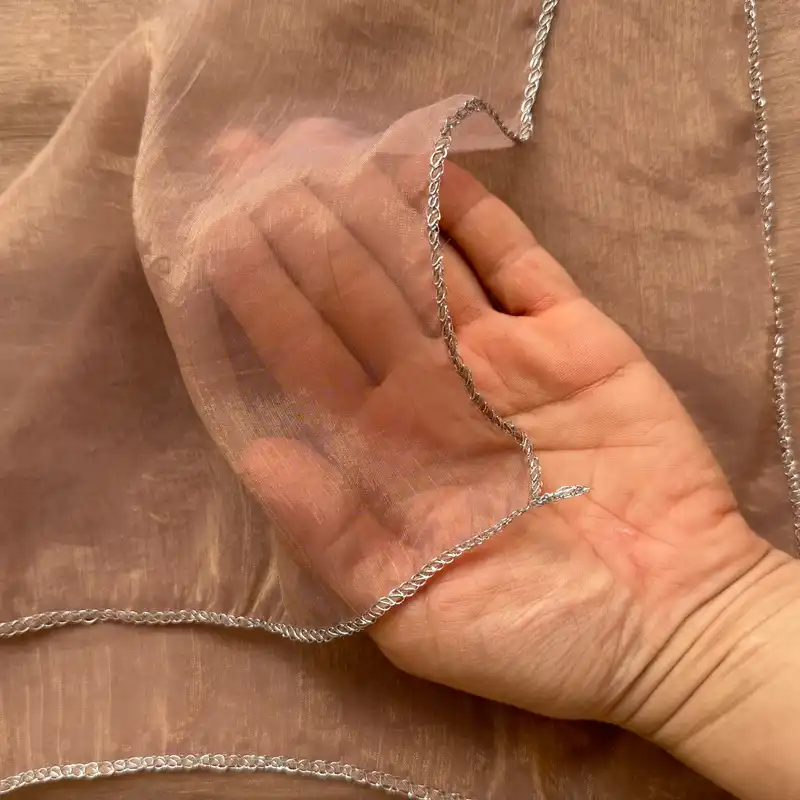 شال زنانه مدل ساده حریر شیشه ای مهمانی مجلسی