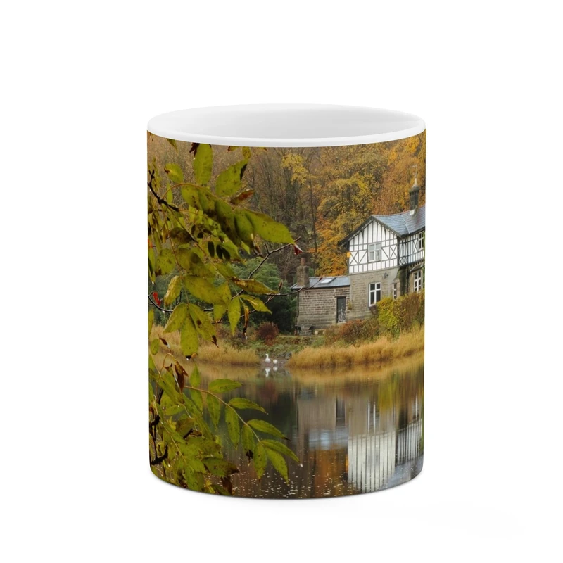 ماگ کاکتی طرح خانه پاییزی کد mgp10353